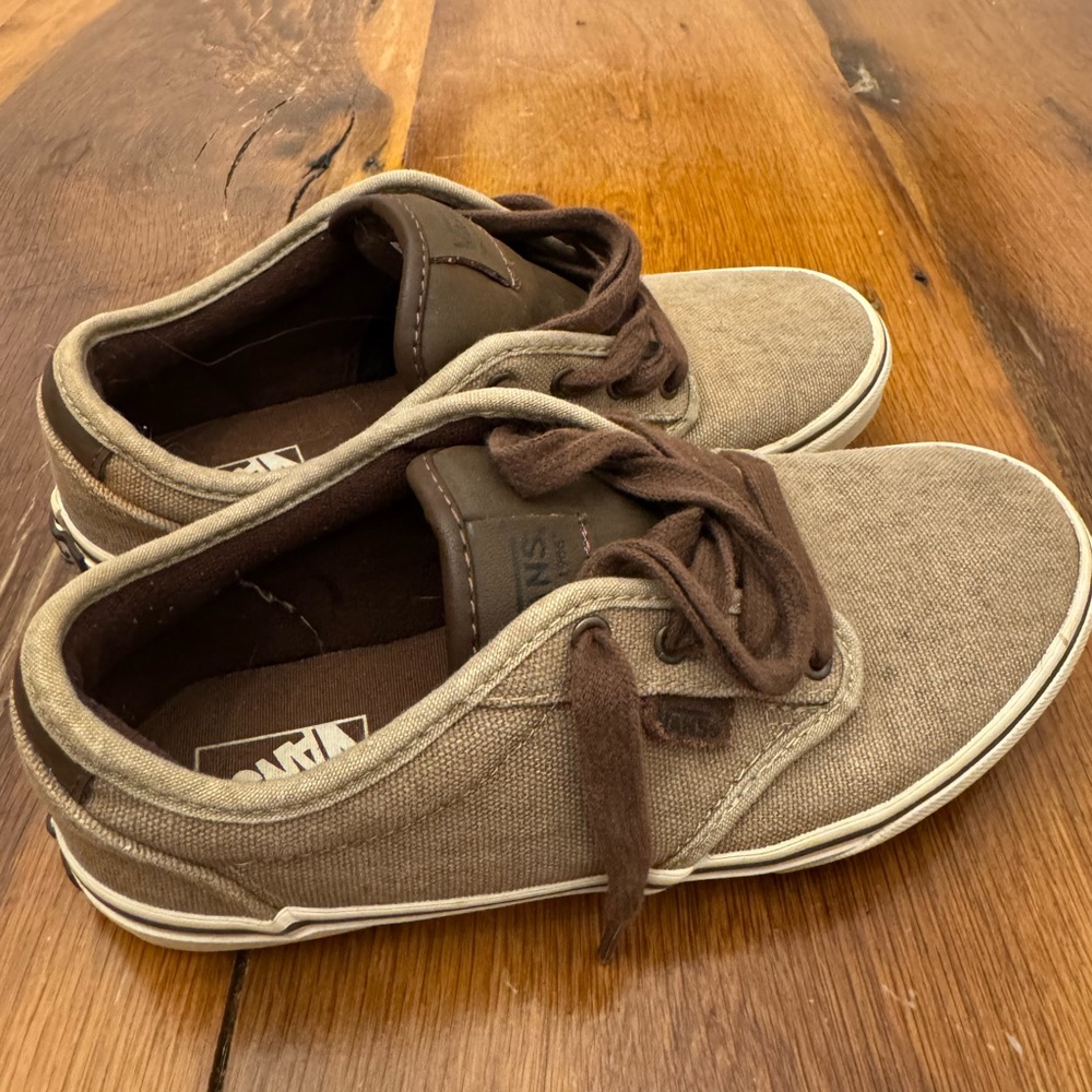 Vans Kids Tan Canvas Sneakers